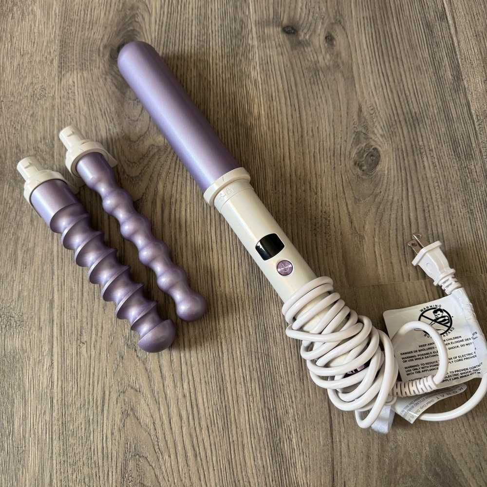 Monat Endless Curls Interchangeable Purple and White Styling Wand